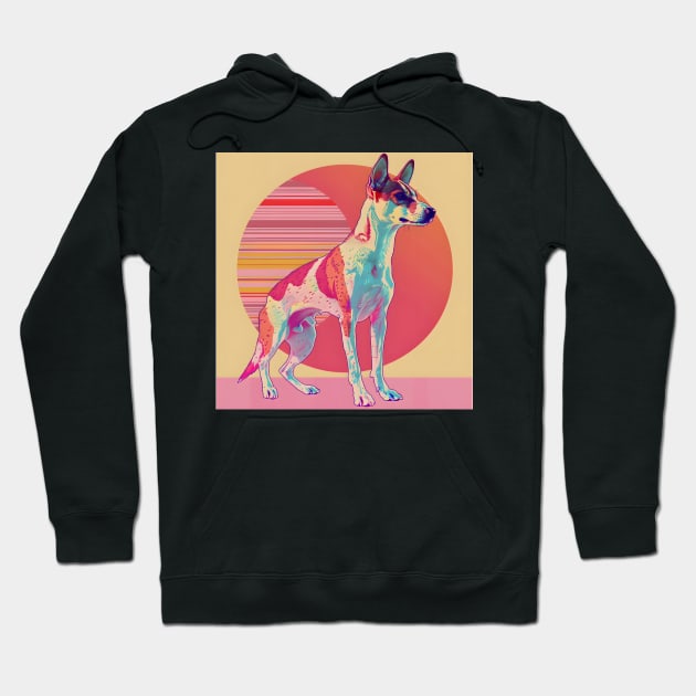 Retro Basenji: Pastel Pup Revival Hoodie by NatashaCuteShop